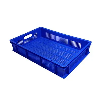 Aristo Pack of 3, 12 L, 500 x 325 x 100 mm Closed with Handle Solid Plastic Crate, 53100 CH (Type-STP)