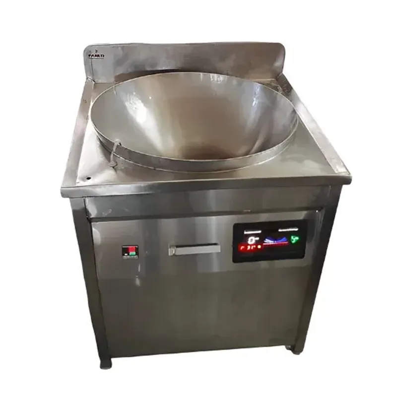 Commercial 56 Inch Stainless Steel Induction Kadhai Machine, 120 Litre