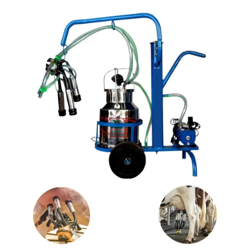 Open Door 0.5 HP Trolley Type Single Bucket Milking Machine With 20 Litre Stainless Steel Bucket