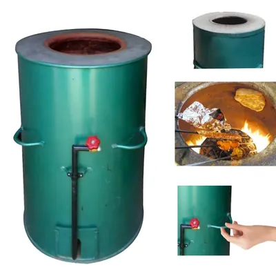 Commercial 30 x 30 x 36 Inch Oval Shape Gas Tandoor Machine, MS Body