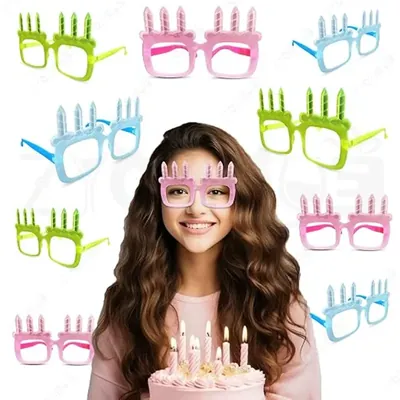 Cake & Candle Novelty Eyewear Glasses Frame 18 pcs (pack of 3)