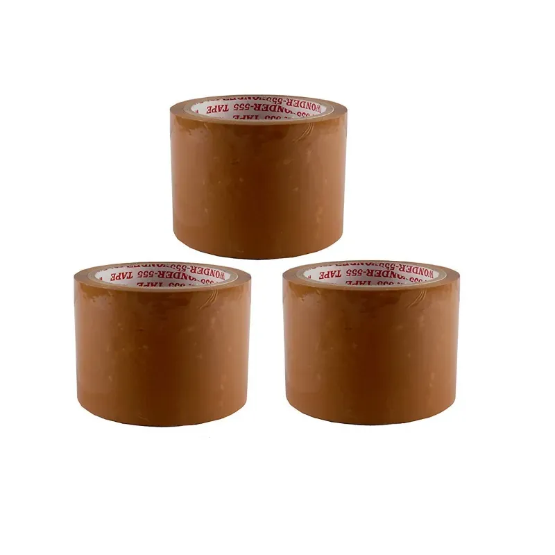POCHEON ® 42 Micron 3 Inch x 50 Yards Brown PP Packing Tape (Pack-3 pcs)