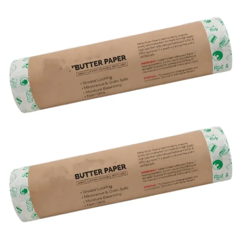 1 kg x 2 pcs Grease Lock Butter Paper Roll, Non-Stick Paper, Microwave, Oven Safe for Baking, Roasting, Tiffin Packing