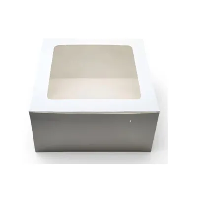 10 x 10 x 4 Inch 360 GSM, 1 kg Cake Box for Cake shops, Cafes and Takeaway Orders (Pack-50 Pcs)