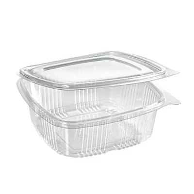 1500 Pcs, 500 ml PET Hinged Transparent Container for Snacks, Cookies Packaging (Weight 25 kg)