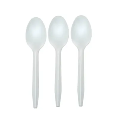 7-Inch (170 mm) Eco-Friendly Cornstarch Spoons, Heavy Duty & Compostable ideal for Events & Home (Pack-Pack of 100 Pcs)