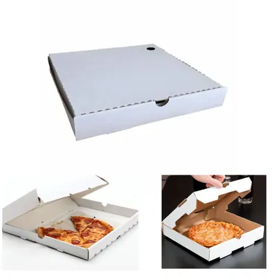 10 pcs 12 x 12 Inch White Corrugated Pizza Box