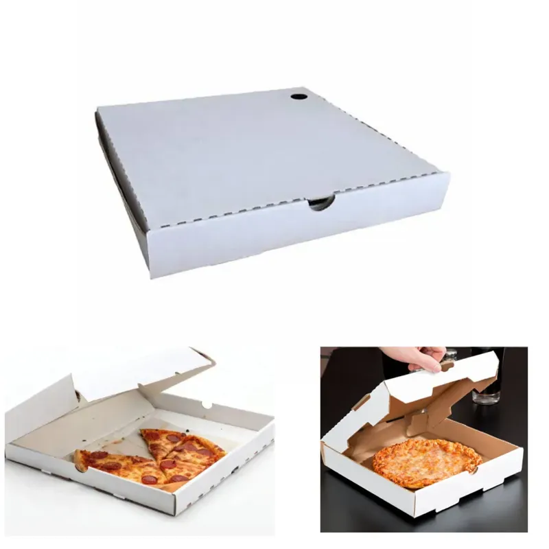 10 pcs 12 x 12 Inch White Corrugated Pizza Box