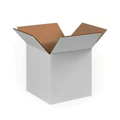 Corrugated White 4 x 4 x 4 Inch Square Box (Pack-25 Pcs)