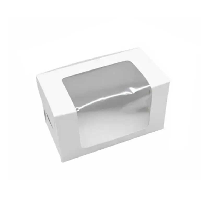 100 Pcs, 6 x 3 x 4 Inch Kraft 300 GSM Cupcake Box with Insert For 2 Cupcakes, Brownies, Bakery Products
