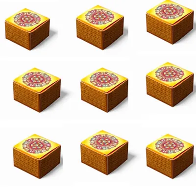 Designer 45 x 45 x 30 mm Peda Box for Parties, Birthdays, Indoor and Outdoor Events (Pack-100 Pcs)