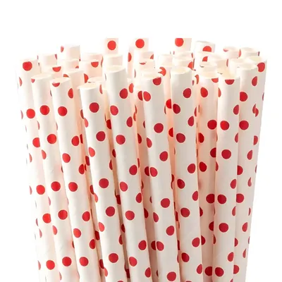 Designer 300pcs, Disposable Paper Drinking Straws for Parties, Cocktails and Weddings (Size-6 mm)