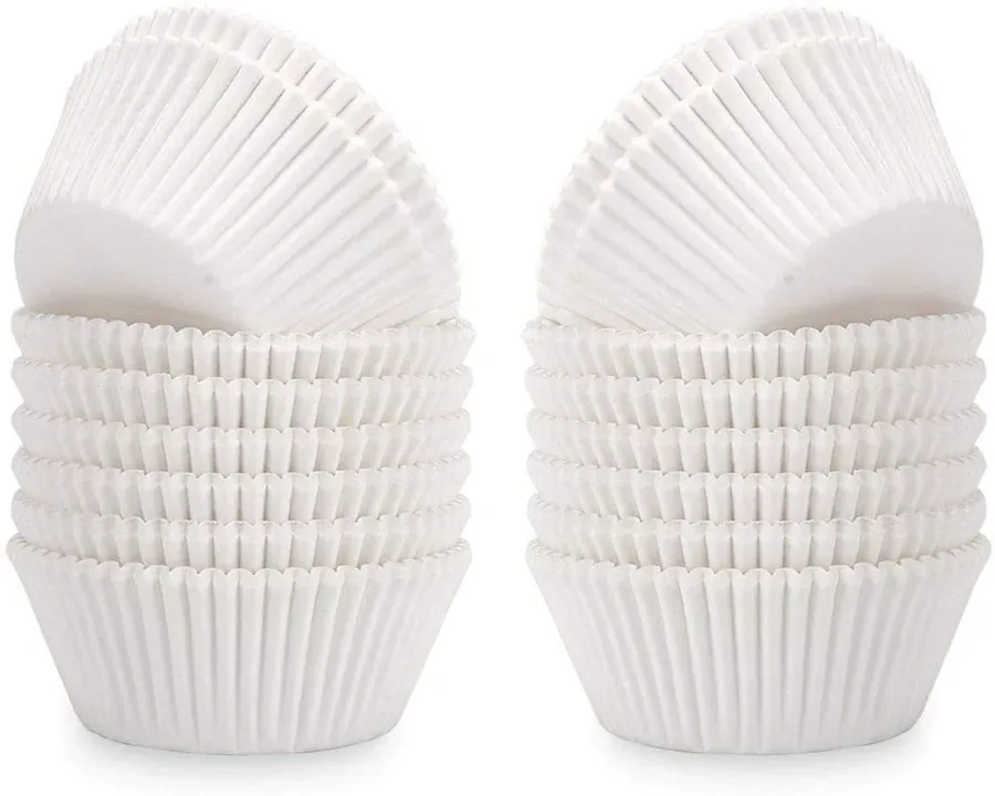 5000 Pcs, 44 x 33 mm White Paper Disposable Baking Cupcake Liners For Cup Cakes and Muffins