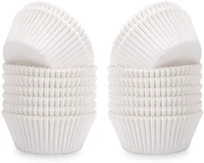 10000 Pcs, 42 x 20 mm White Paper Disposable Baking Cupcake Liners For Cup Cakes and Muffins