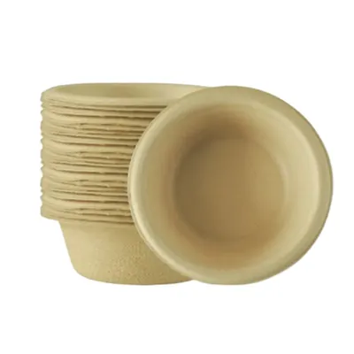 PAAVAN 70 ml, Disposable Bagasse Bowls for Parties, Weddings and Commercial Food Events (Pack-100 Pcs)