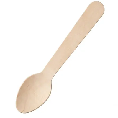 14 cm Disposable Wooden Cutlery Spoons Eco Friendly Birchwood Spoons for Picnic, Travel, Food Truck (Pack-10000 pcs)
