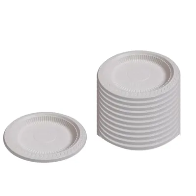 Cornstarch Round Plates, Biodegradable Food Serving Plate for Catering, Restaurant (Pack-50 pcs)