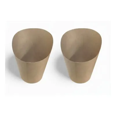 3200 Pcs, Premium 350 ml French Fries Plain Brown Box for Indoor and Outdoor Events