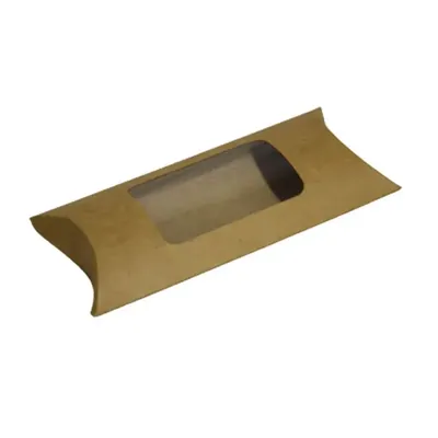Brown Kraft Frankie, Wrap Roll Box With Window for fast food, Wraps, Rolls Packaging (Pack-50 pcs)