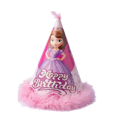 Pack of 1500 Pcs (150 Packs x 10) Pink Barbie Themed Fur Birthday Caps for Party Celebration with Elastic Strap