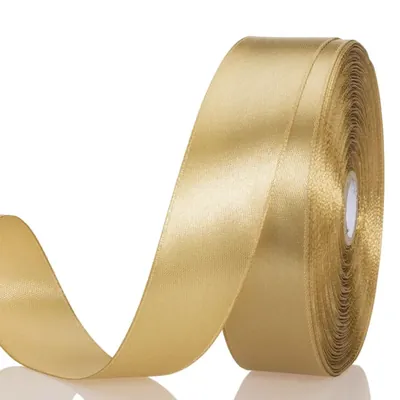 10Pcs, 0.5 Inch 18 m Length Golden Satin Ribbon For Decoration, Gift Wrapping & Craft Use