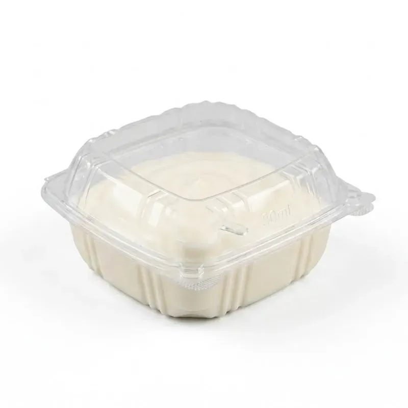 80 ml Hinged Rectangular Container, Air Tight Lid, Portable Storage Box for Meal Prep, Food Delivery & Travel (Pack-50 pcs)