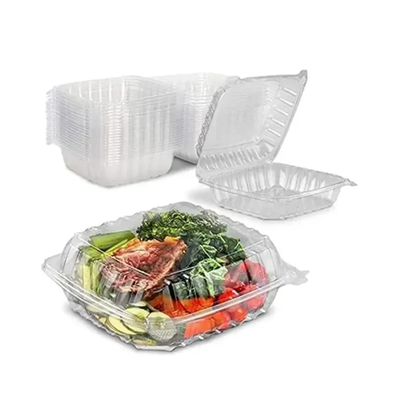 120 ml Hinged Rectangular Container, Air Tight Lid, Portable Storage Box for Meal Prep, Food Delivery & Travel (Pack-50 pcs)