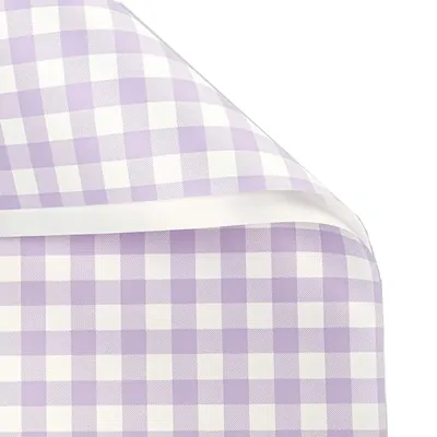 Lavender Floral Wrap 58 x 58 cm 20 Sheets Waterproof Check Gift Basket Bouquet Bows Included Pack of 2