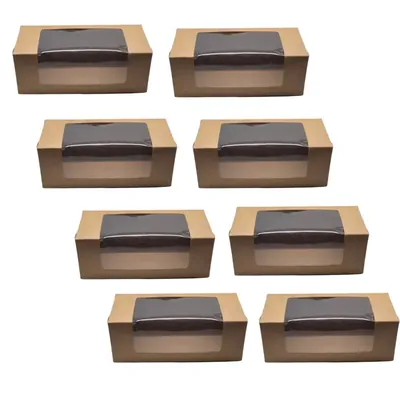 100 Pcs, 5 x 11.5 x 3 Inch 320 GSM Loaf Cake Box For Bakery, Cafe and Takeaway
