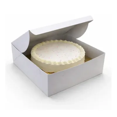 100 Pcs, 10 x 10 x 4 Inch Cake Box For Mini cakes, Pastries, Ideal for Bakeries, Cake Shops, Cafes and Takeaway