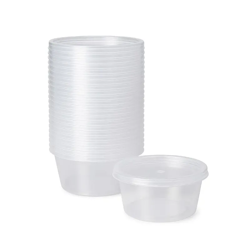 HORECA 100Pcs, 50 ml Chutney Container with Lid, Microwave Safe & Reusable, For Sauce, Masala, Pickle and Tiffin Use