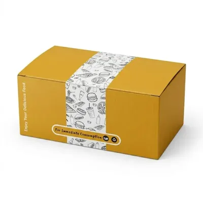 Designer Small Pancake Container, Premium Fast Food Takeout Packaging Boxes for Mini Pancakes, Crepes & Waffles (Pack-100 Pcs)