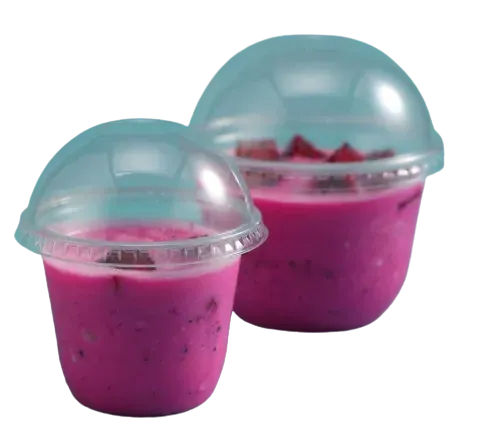 250 ml Mousse Cup with Dome Lid for Desserts, Ice Cream, Curd Packaging & Takeaway (Pack-50 Pcs)