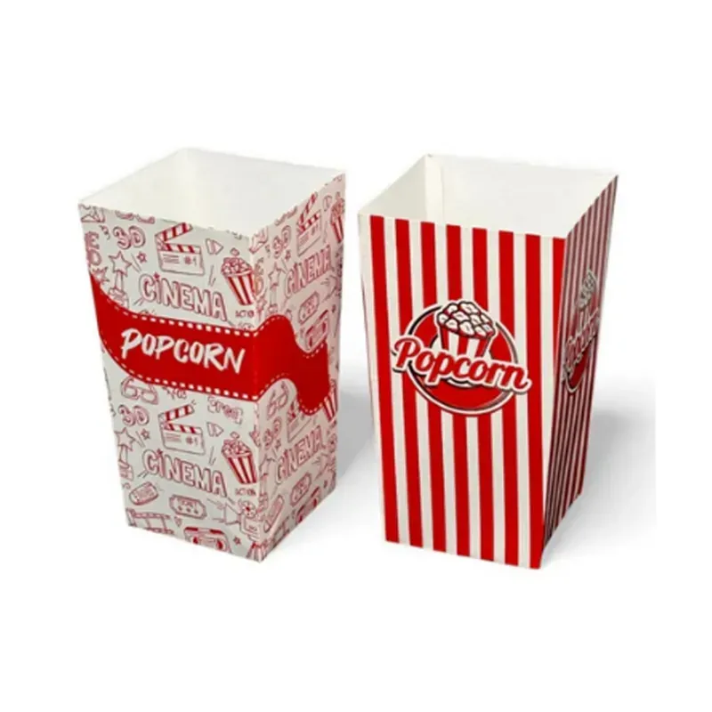 Multicolor, 20 OZ (600 ml) Popcorn Container for Indoor and Outdoor Events (Pack-100 Pcs)