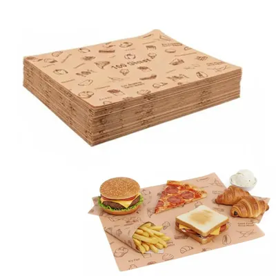 100pcs Wrapping Paper Sheets (10 x 12 Inch), Non-Sticky Premium Sheets for Roti, Sancks, Burger, Sandwich