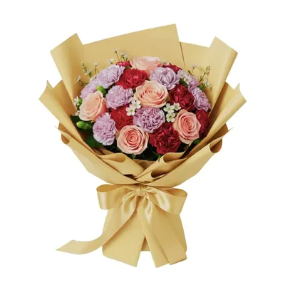 Pack of 2 (40 Sheets) Off White Solid Korean Gift Wrap, Waterproof Checked Bouquet Paper + 3 Pull Bows