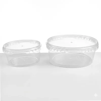 HORECA DISPOSABLE 750 ml, Tamper Proof Oval Transparent Container, Microwave Safe for Meal Prep, Storage, Takeaway & Food Delivery (Pack-50 Pcs)