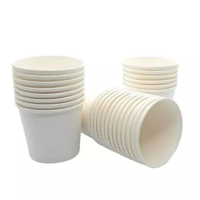 150 ml Regular, Disposable Single Wall (White) Paper Glass, 175 GSM for Picnic, Travel, Food Truck (Pack of 1000 PCS)