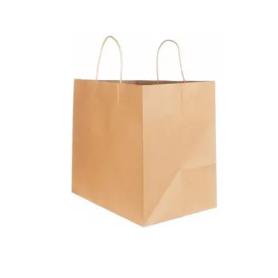 (Pack-1000), 80 GSM Disposable Paper Bag of (11 Inchx11 Inchx6 Inch)For Picnic Takeout with Durable Handle