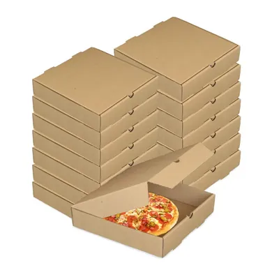100 Pcs, 7 x 7 x 1.5 Inch 320 GSM Duplex Pizza Box for Cookies, Pastries, Mini Cakes, Donuts, Pie Slices