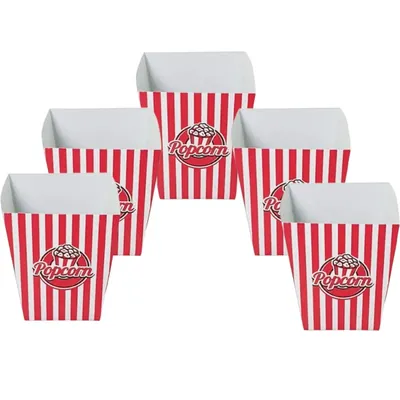 Multicolor, 32 OZ (960 ml) Popcorn Container for Indoor and Outdoor Events (Pack-100 Pcs)