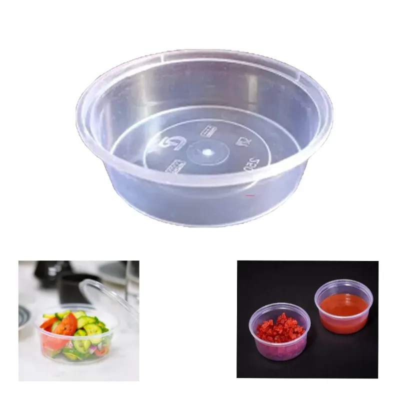 123 x 25 mm Top Seal Transparent Round Plastic Containers for Fast Food Serving, Delivery (Pack-50 Pcs)