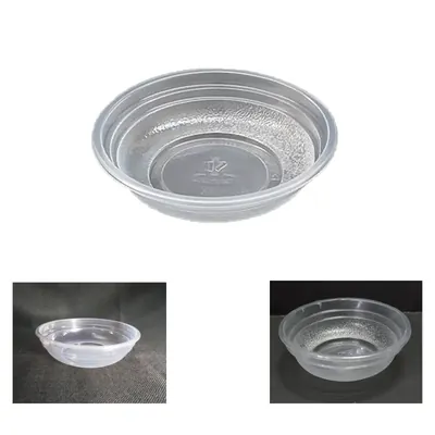 123 x 15 mm Top Seal Transparent Round Plastic Containers for Fast Food Serving, Delivery (Pack-50 Pcs)
