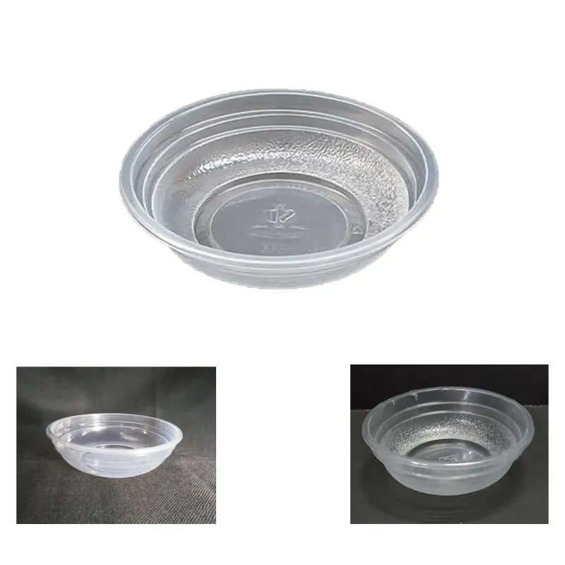 123 x 15 mm Top Seal Transparent Round Plastic Containers for Fast Food Serving, Delivery (Pack-50 Pcs)
