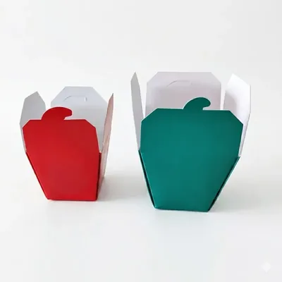 Premium 750 ml Designer Chinese Noodle Boxes, Disposable Food Takeaway Packaging