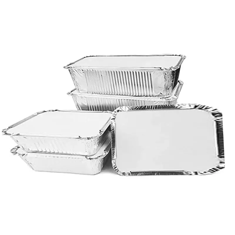 450 ml 1500 Pcs, Rectangular Aluminum Container with Lid