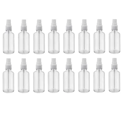 100 Pcs, 200 ml PET Plastic Refillable Pocket Mist Spray Bottle With Dispenser Cap