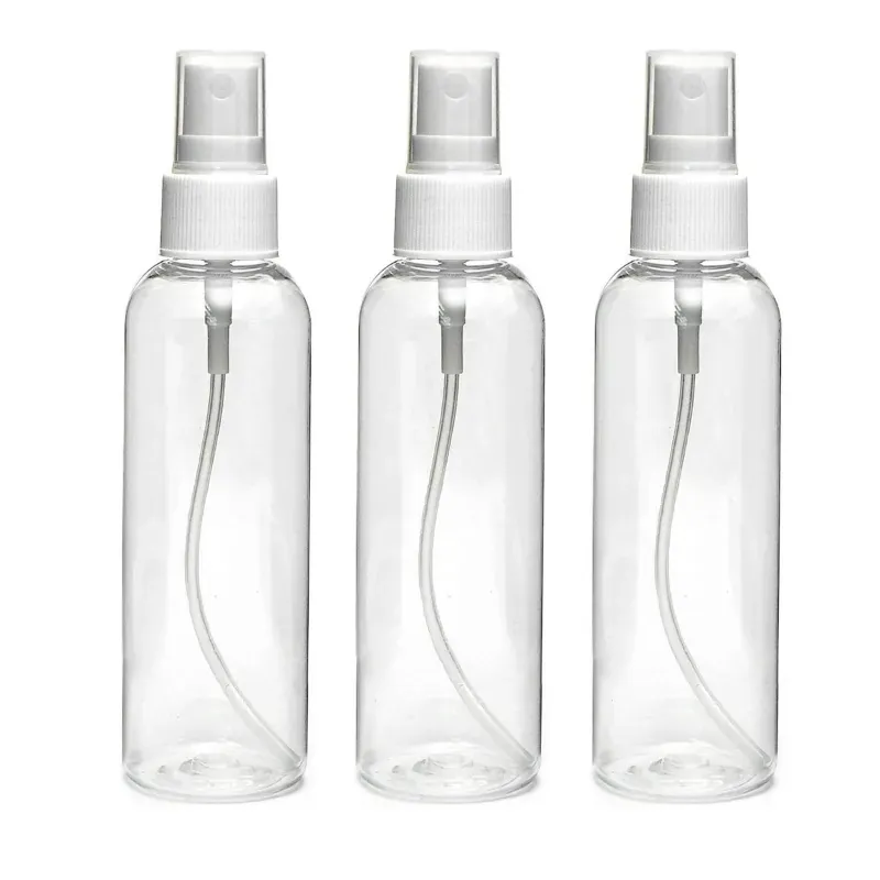 1000 Pcs, 100 ml PET Plastic Refillable Pocket Mist Spray Bottle with Dispenser Cap