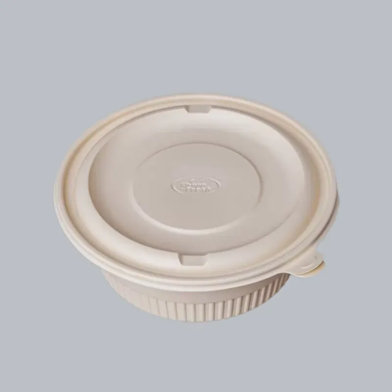 Premium 450 ml Cornstarch Round Container with Lid (Pack-50 pcs)