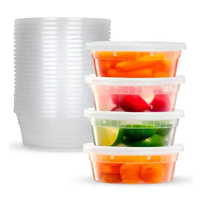 1000 Pcs, 240 ml Transparent Round Plastic Container for Food Packaging and Takeaway